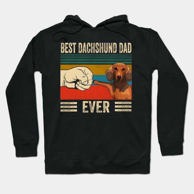 Best Dachshund Dad Ever Vintage Hoodie by Xamgi